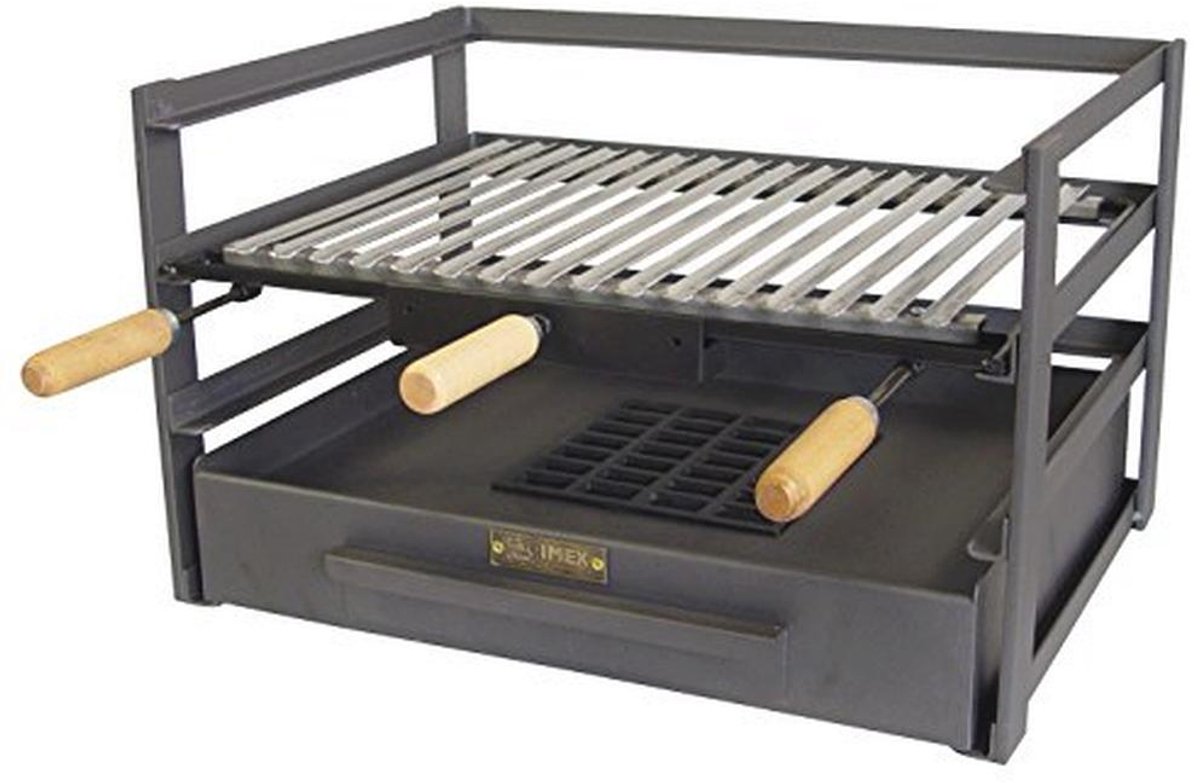 Grilllade met grillrooster - Zwart - 72 x 41 x 35 cm