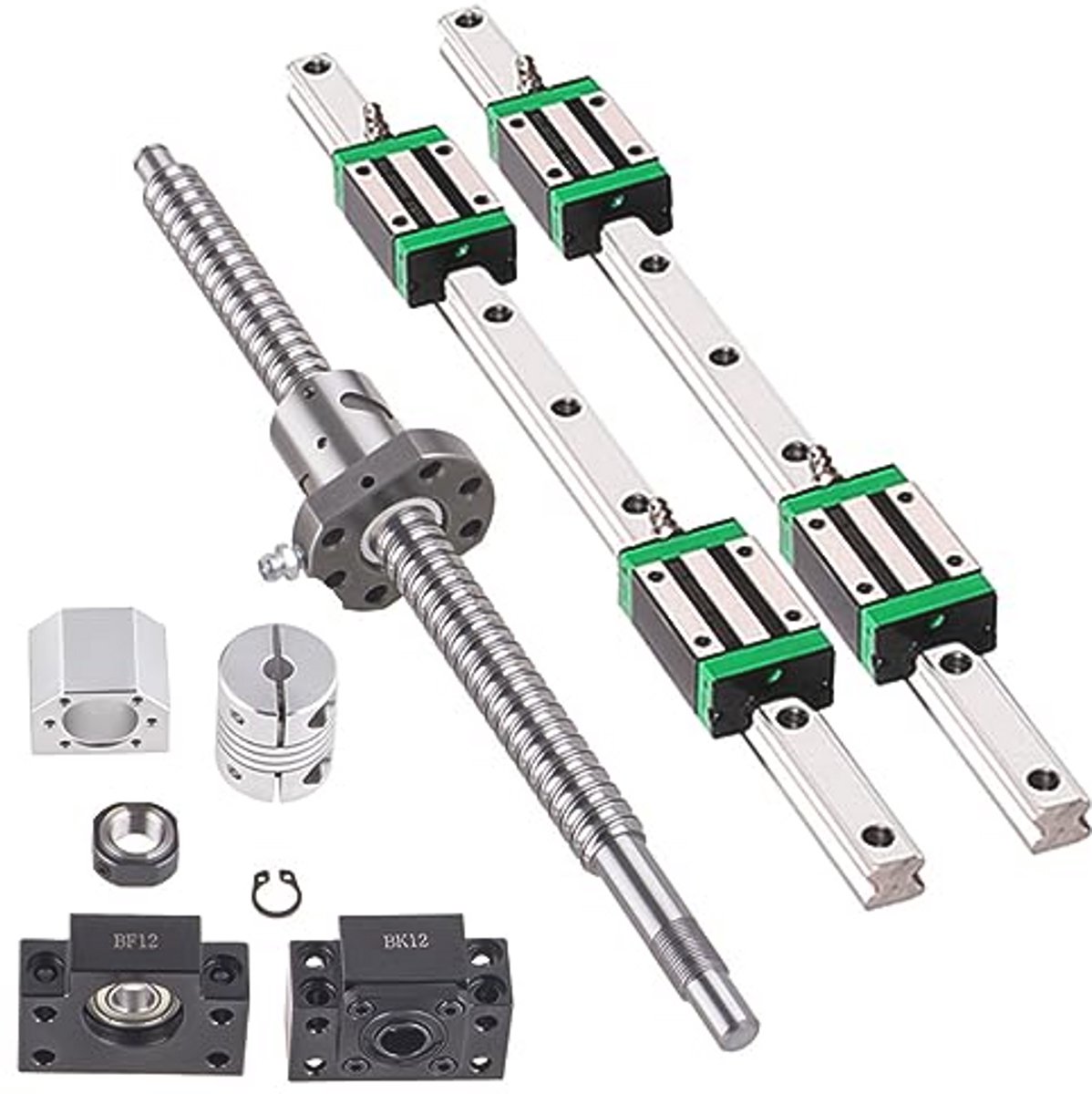 Lineaire geleiding set 800 mm met kogelomloopspindel en glijblokken voor CNC-machine