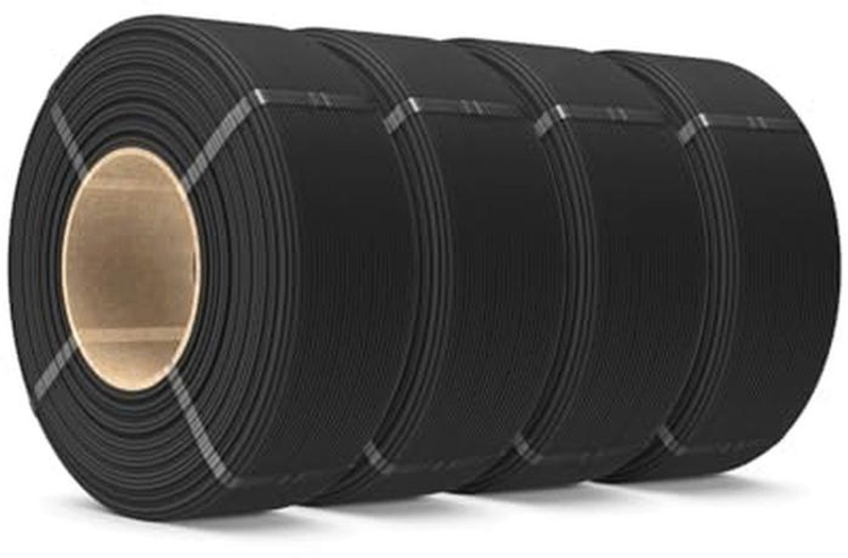 PETG Filament 1,75 mm voor 3D-printers - 4 kg, Zwart, Geschikt voor Herbruikbare Spoelen