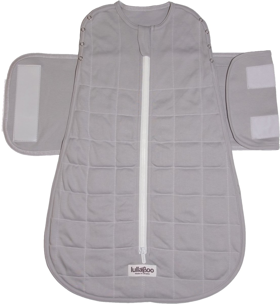 Baby Verzwaarde Slaapzak 0–6 mnd (maat XS) met afneembare inbakerband – Grijs – TOG 2.5 (Weighted Sleeping Bag Lullaboo)