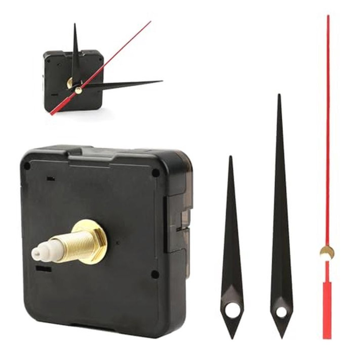 Fluorescerend kwartsuurwerk 22 mm voor wandklokken - Stil klokmechanisme voor doe-het-zelf projecten