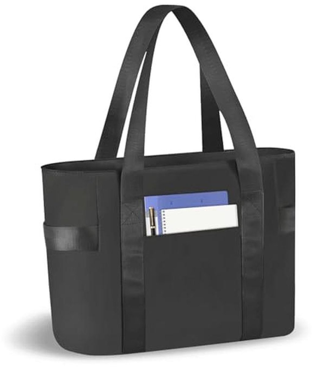 Dames handtas, boodschappentas en laptoptas zwart 40x15x32cm