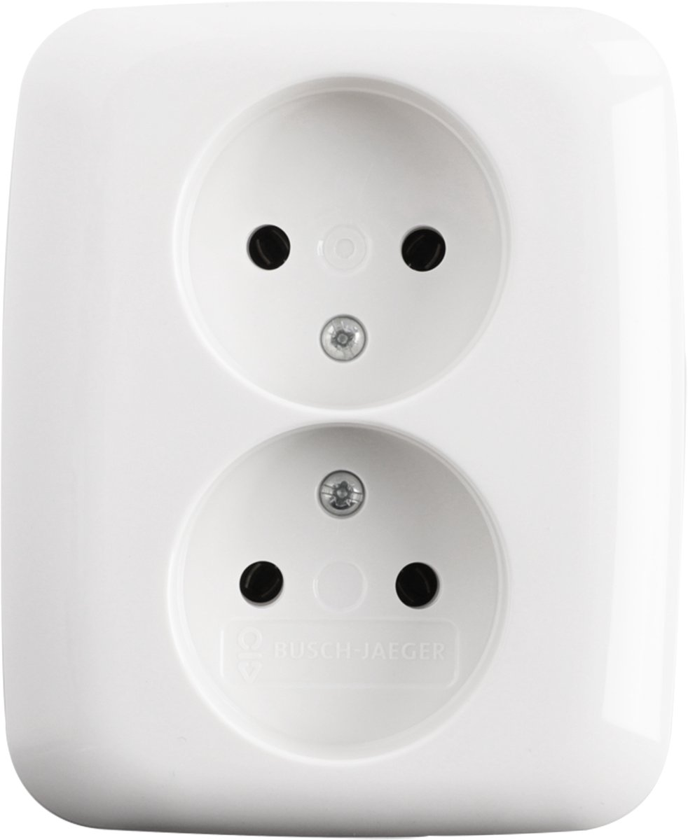 Busch-Jaeger Reflex contactdoos - inbouw - 2-voudig - polarwit
