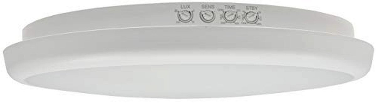 Ronde LED Plafondlamp met HF Bewegingsmelder IP54 - Warm WIT