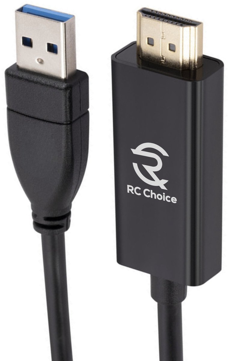 USB 3.0 naar HDMI Kabel - Full HD 60Hz - 1.8 Meter - USB Male naar HDMI Male