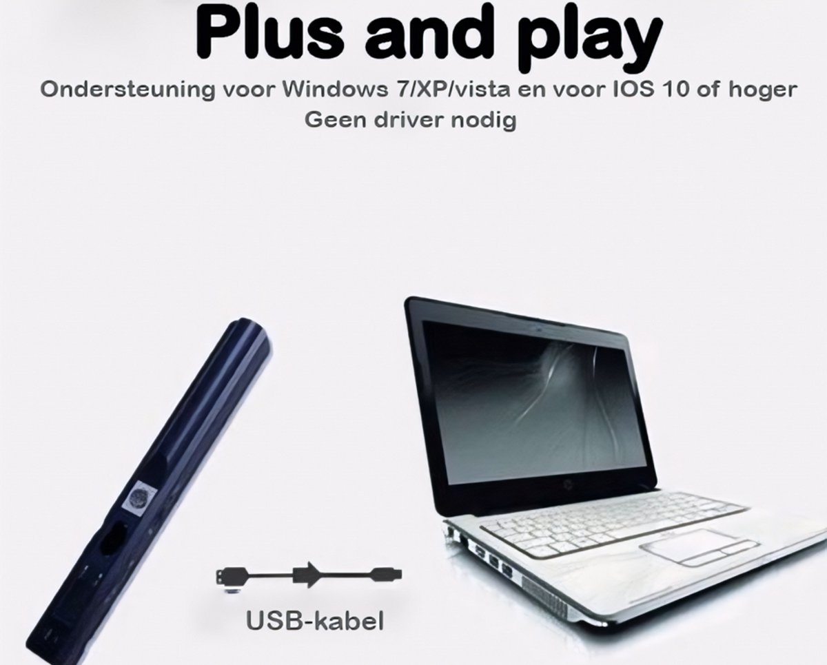 Draagbare Mini Scanner – Handscanner voor A4 Documenten, Boeken en Foto's – JPG/PDF – 300/600/900 DPI – Mobiele Document Scanner voor Thuis & Onderweg thumbnail 3