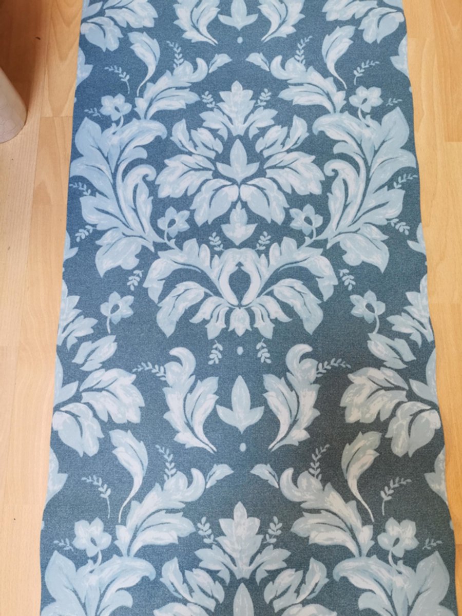 Blauw barok behang ornament vlies noblesse 551-10
