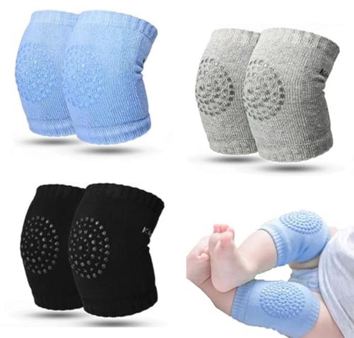Kniebeschermers voor kinderen - Antislip, Katoen, Kruipend met Noppen
