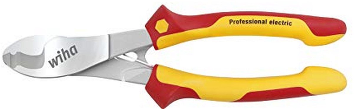 Professionele elektrische kabelkniptang met bevestigbare openingsveer 210 mm