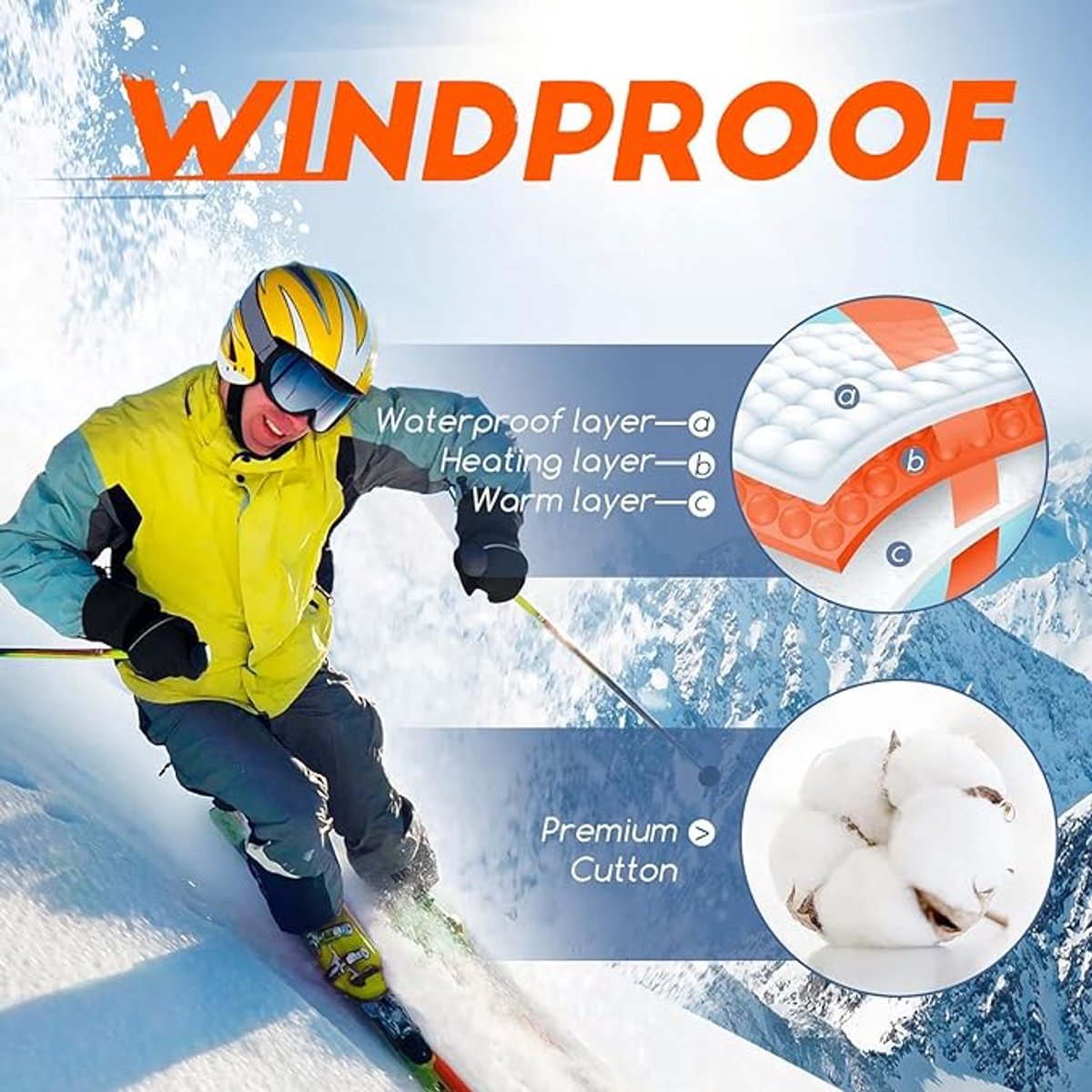 Verwarmde Handschoenen - Verwarmde handschoenen voor heren en dames - touchscreen-verwarmingshandschoenen - USB waterdichte handschoenen - Handschoenen Winter - Handschoenen Met Verwarming - verwarmd voor klimmen, wandelen, fietsen, kamperen - Zwart — cadeau in Sport & Outdoor - foto 4