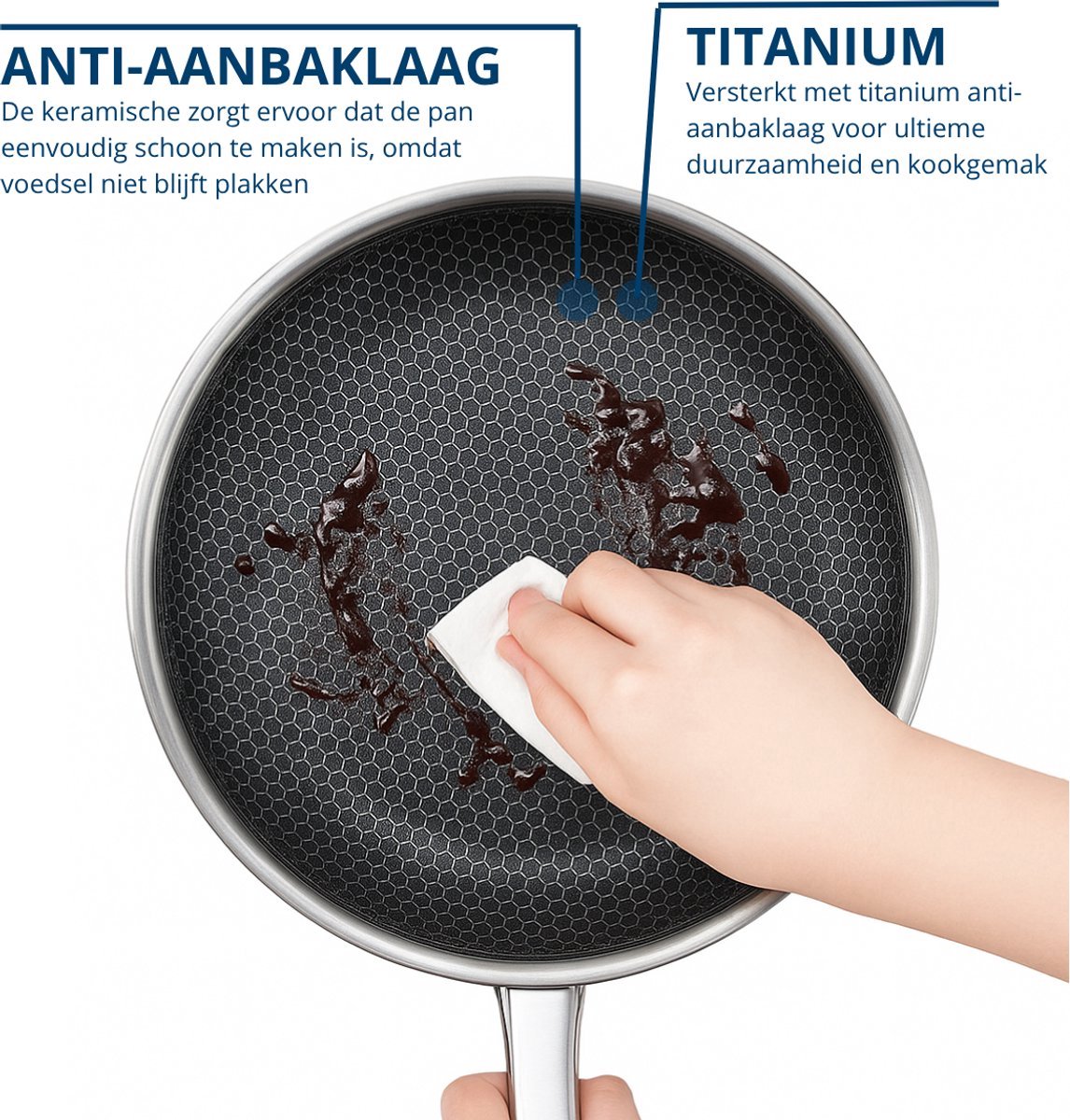 Wokpan Wokpan Ø28cm RVS Wokpan - afbeelding 4