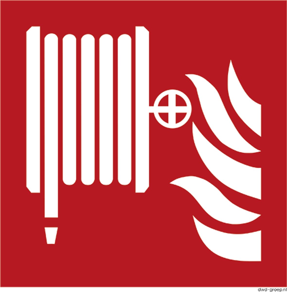 Pictogram brandhaspel – Pictogram F002 Bord – 200x200 mm – NEN 3011 / ISO 7010