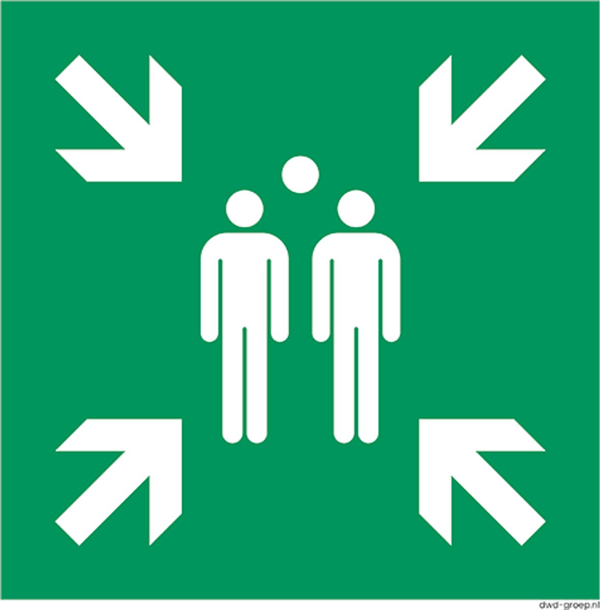 Verzamelplaats bord ISO 7010 – Verzamelplaats pictogram - 200x200mm