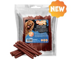 UniQ PETS Zachte 100% Lam Sticks - 500g - Hondensnacks - Hondensnoepjes - Puppy snoepjes - Beloningssnoepjes - Kauwsticks - Training - Hond