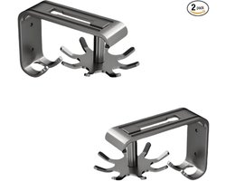 Keukengerei - 2-delige haak - Kasthaak - Kamerhaak - Opslag - Keukenopbergruimte - Geschikt voor badkamer/balkon/slaapkamer/messen/gereedschap/handdoeken (zwart)