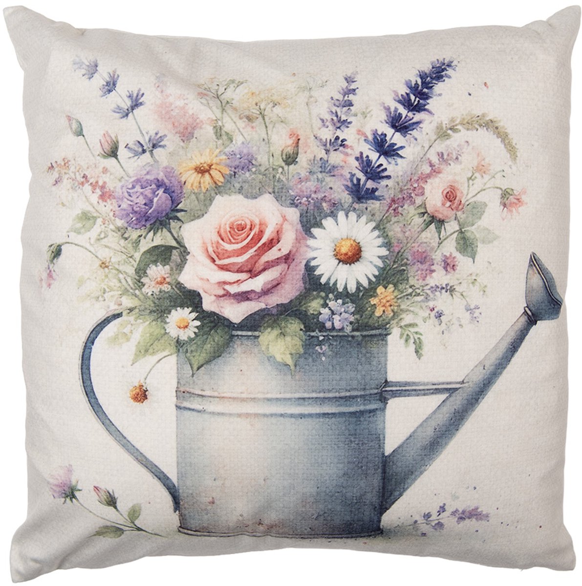 Clayre & Eef Kussenhoes 45x45 cm Beige Polyester