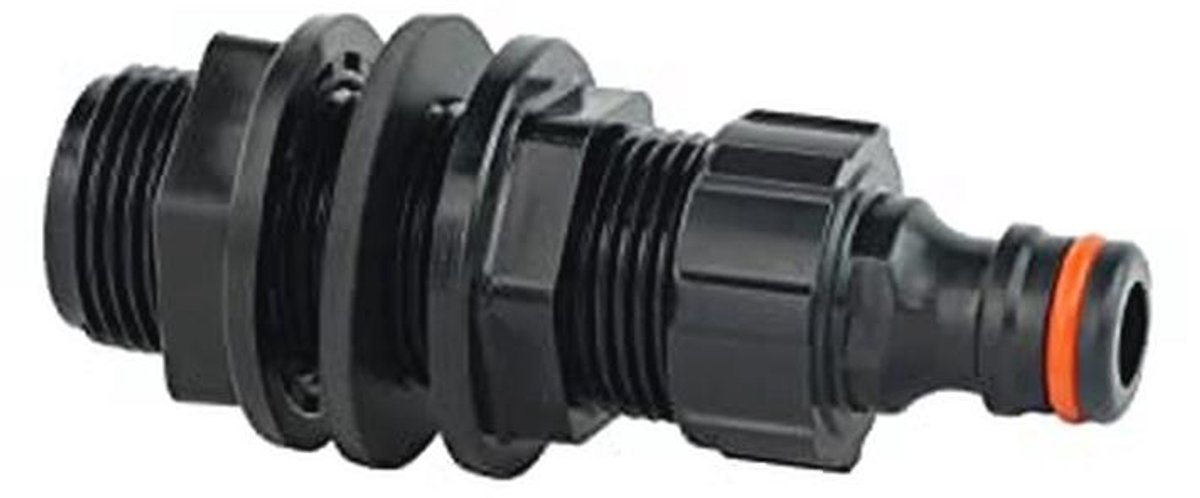 Regentondoorvoer 1 inch 33,2 mm - tankdoorvoer met kraanaansluiting voor waterreservoirs