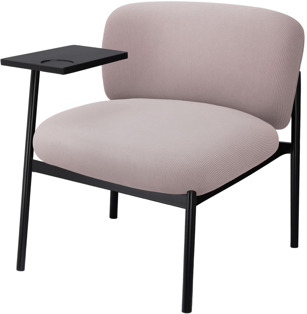 COMHOMA - Loungestoel Fauteuil - Moderne Gestoffeerd met Metalen Poten - lila