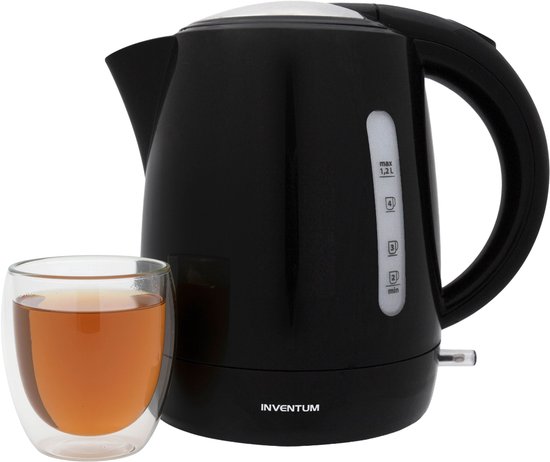 Inventum HW212 - Waterkoker - Inhoud 1,2 liter - Kunststof - 2200 watt - Zwart