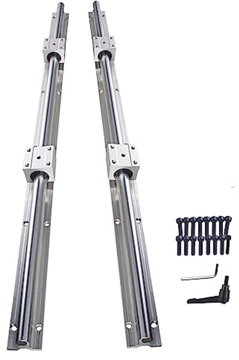 2 Stuks SBR12 Lineaire Geleiding met 4 Stuks Lagerblok voor CNC, 800 mm – Betrouwbare en Nauwkeurige Beweging voor 3D-printers