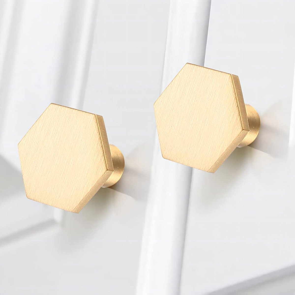 Candala Lade Knoppen, Messing Kast Knoppen, Meubel Knoppen Hexagon, Handgrepen Meubel Knoppen, Metalen Kasthandgrepen Vintage, Gouden Keuken Handgrepen Kast Knoppen met Schroevendraaier - 22 * 18 mm