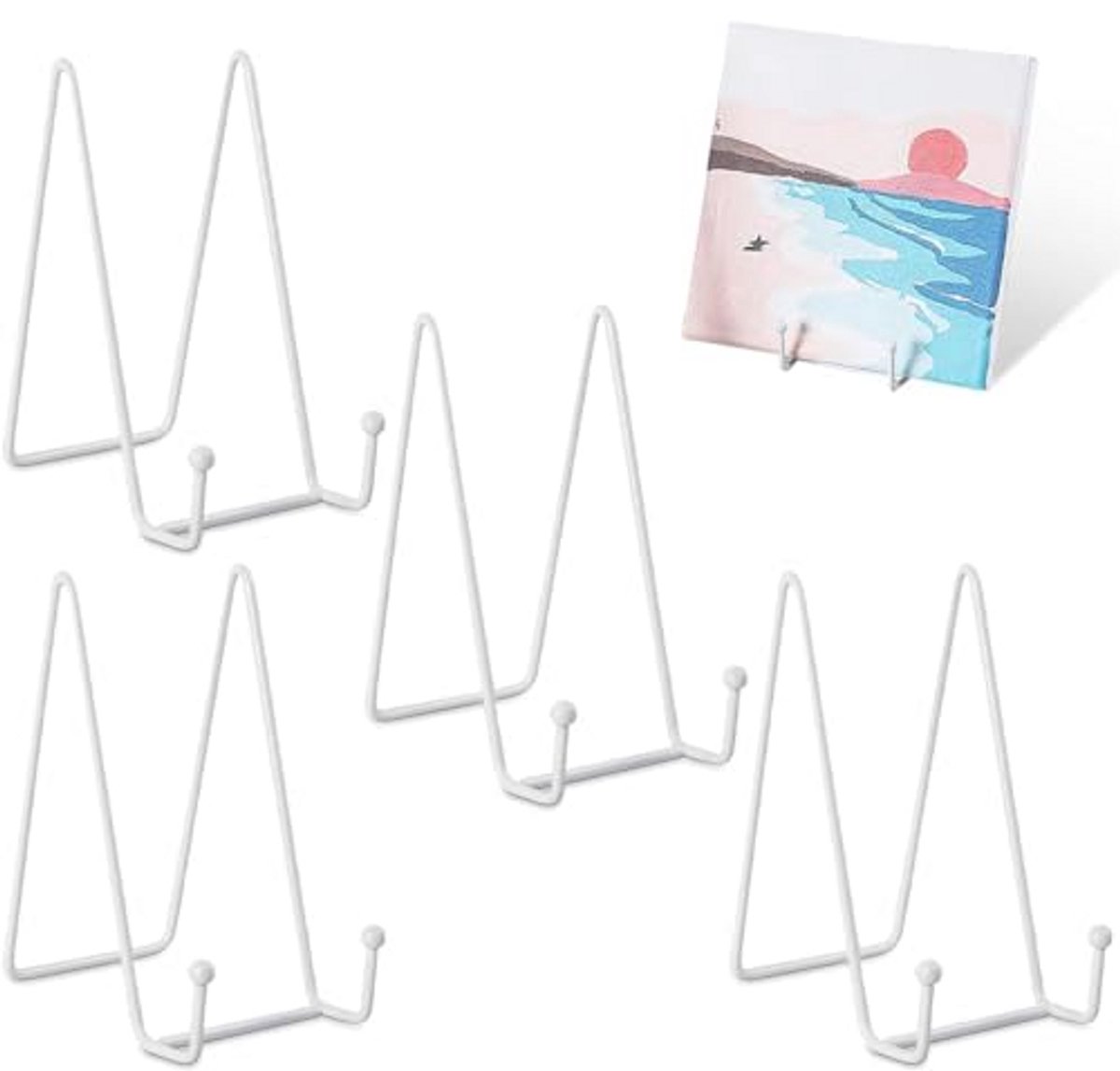 Metalen Plaatstandaards voor Weergave - 4 Stuks 15,5 cm