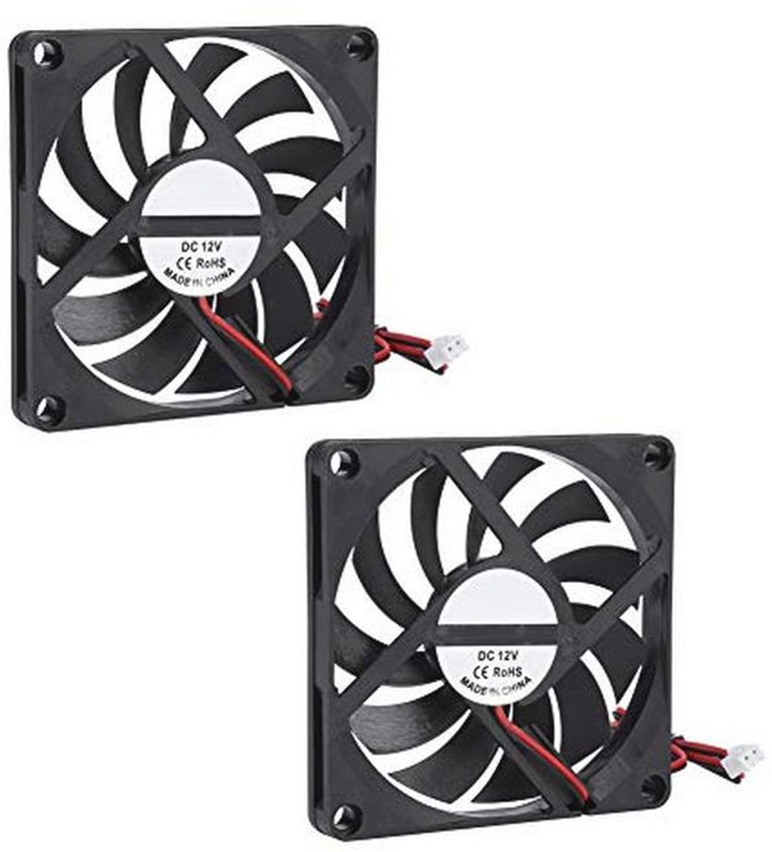 80mm Koelventilator 2 Stuks - Hoog Luchtvolume en Lage Geluidsniveaus