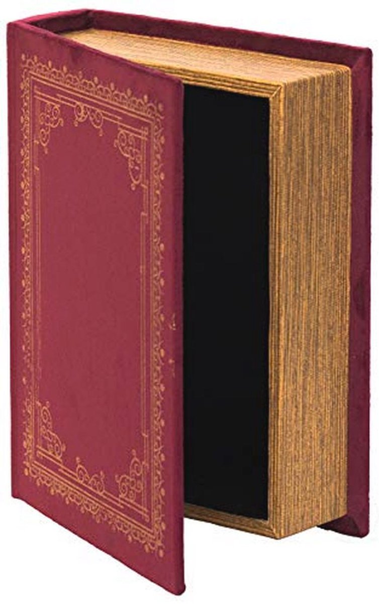 Vintage Boek Vormige Trinket Opbergdoos - Rood