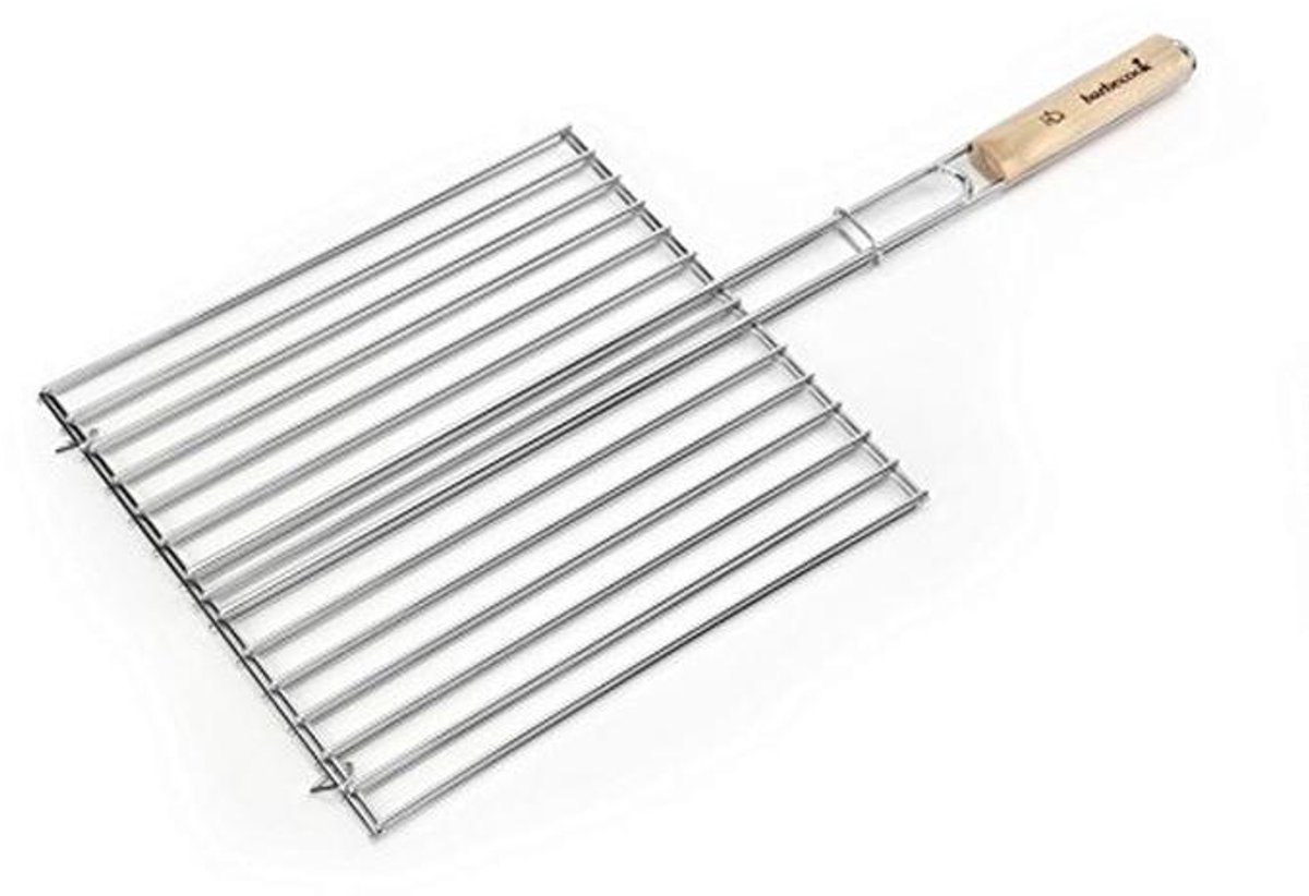 Dubbel Rechthoekig Grillrooster 36x34cm - BBQ Accessoires voor Perfecte Barbecues