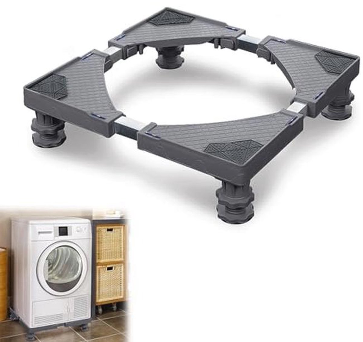 Verstelbare Basis voor Wasmachine en Droger - Bewegende Pedestal, 45-75 cm