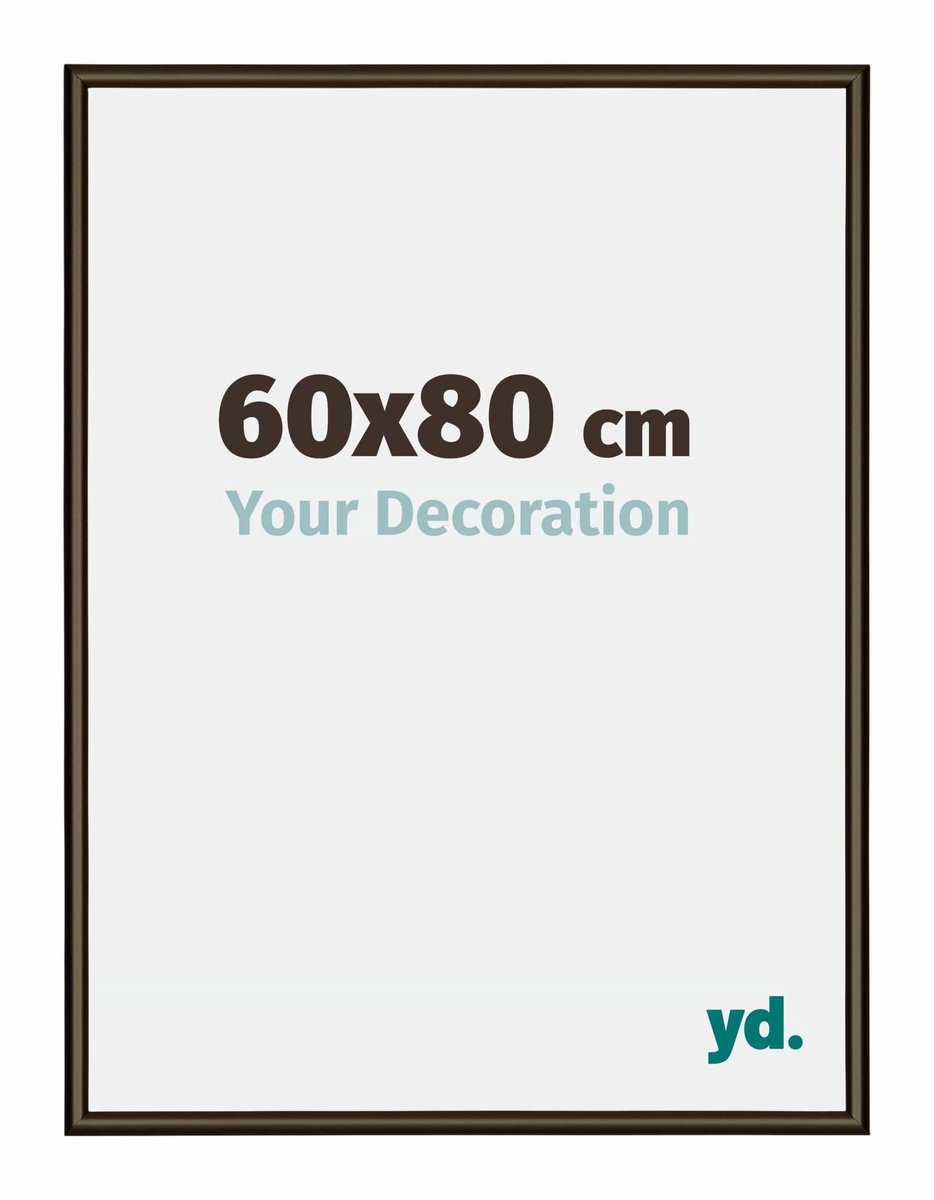 yd. Your Decoration - Fotolijst 60x80 cm - Aluminium - Walnoot Structuur - New York
