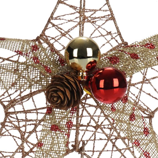 Glitter zwart champagne kerstboom kerstdecoratie 8x25cm | Luxury Lifestyle Boutique