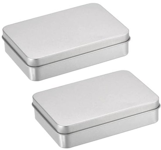 Set van 24 rechthoekige metalen dozen voor snoep, sieraden, knutselen, pillen, lippenbalsem, survivalset, gemengde maten (wit Set van 24 rechthoekige metalen dozen voor snoep, sieraden, knutselen, pillen, lippenbalsem, survivalset, gemengde maten (wit