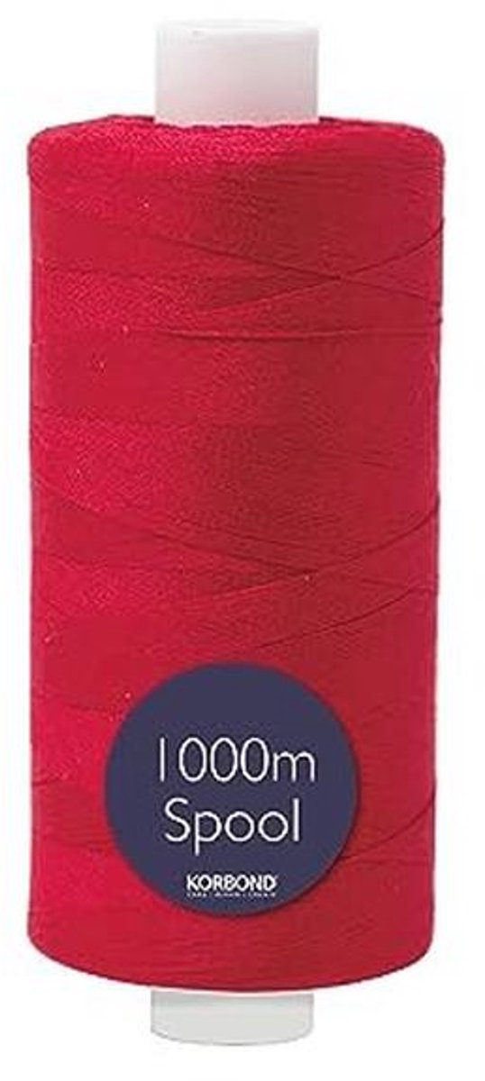 1000m Polyester Naaigaren voor Hand en Machine - Rood