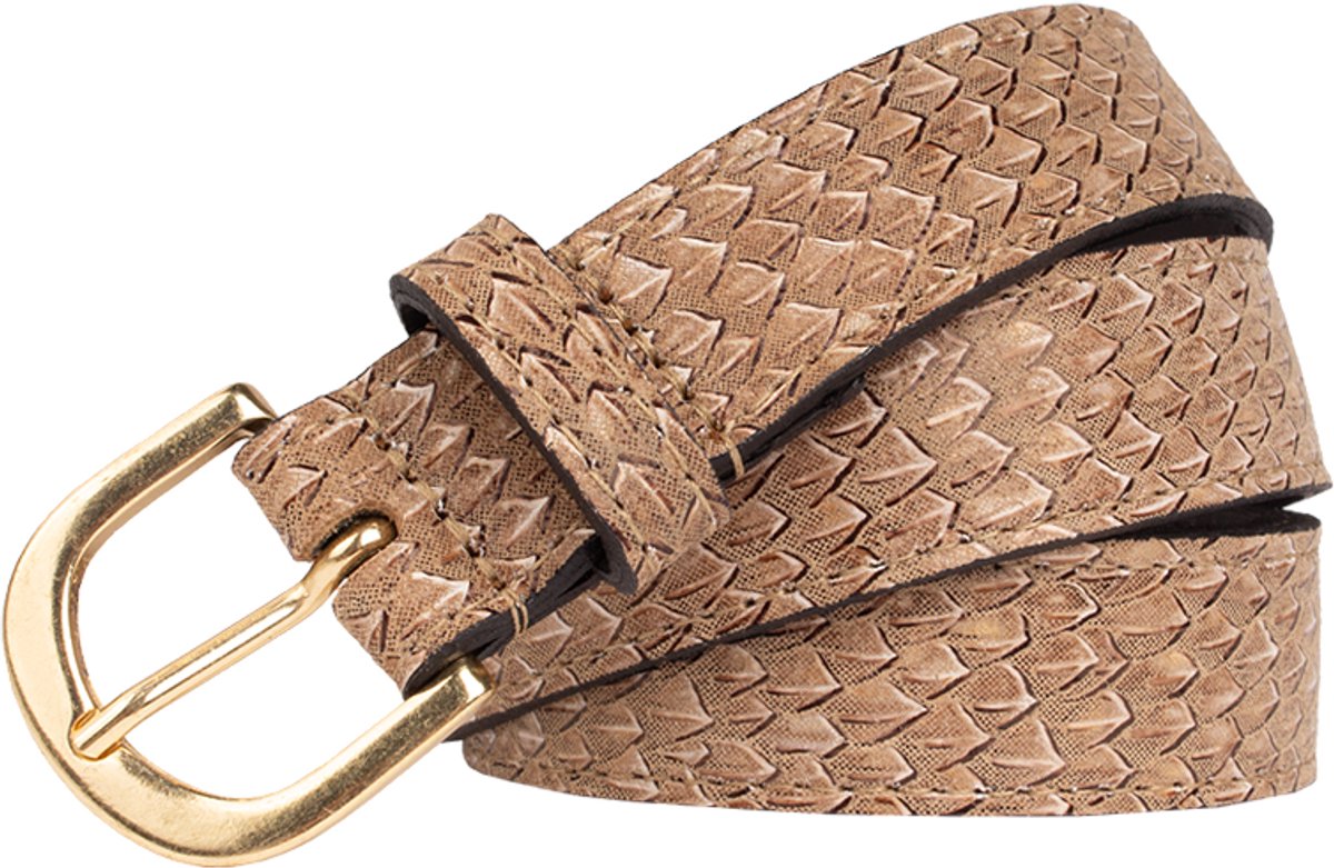 Legend Dames - Leren riem - Taupe - 90cm