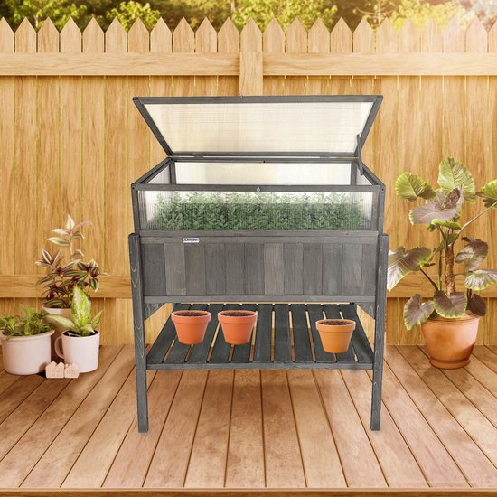 HIXA Kweekbak - op poten - Moestuin - met Deksel - voor Zaden & Planten