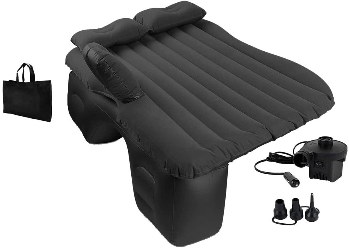 RWB® Auto Matras - Auto Luchtbed - Opblaasbed Auto - 140 x 84 x 45 - met V12 Pomp
