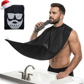 BAØRD Baardschort Zwart – Scheerschort – Sinterklaas Cadeautjes - Kappersmantel - Beard Bib – Baard Schort – Kapmantel - Scheer Cape – Scheren – Shaving - Trimmen – Baardverzorging Cadeau – Inclusief Zuignappen