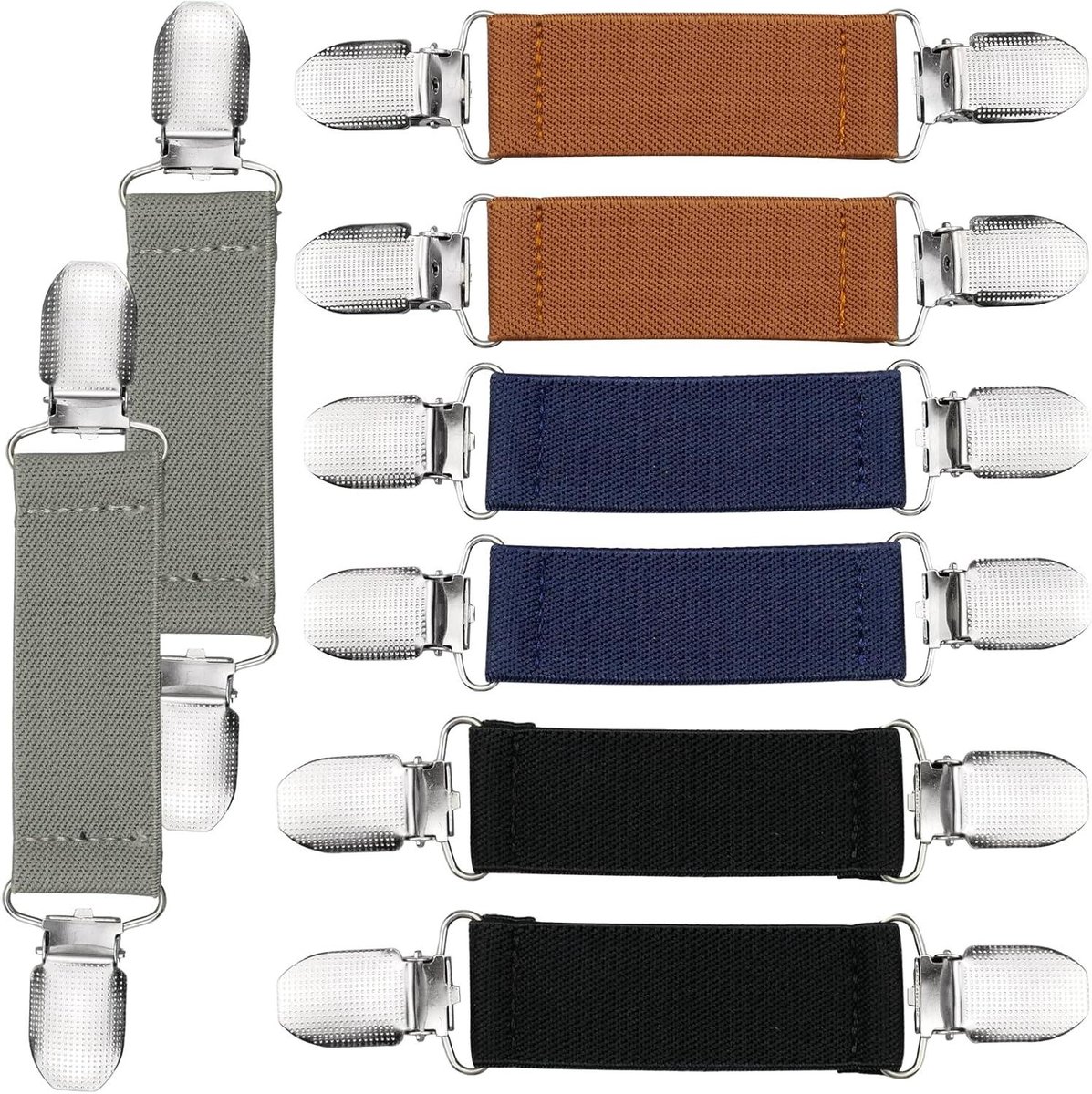 Allecta - Elastische Trui- en Vestclips Voor Kinderen en Volwassenen - Met Pasclip - Handschoenclips - 4 Kleuren