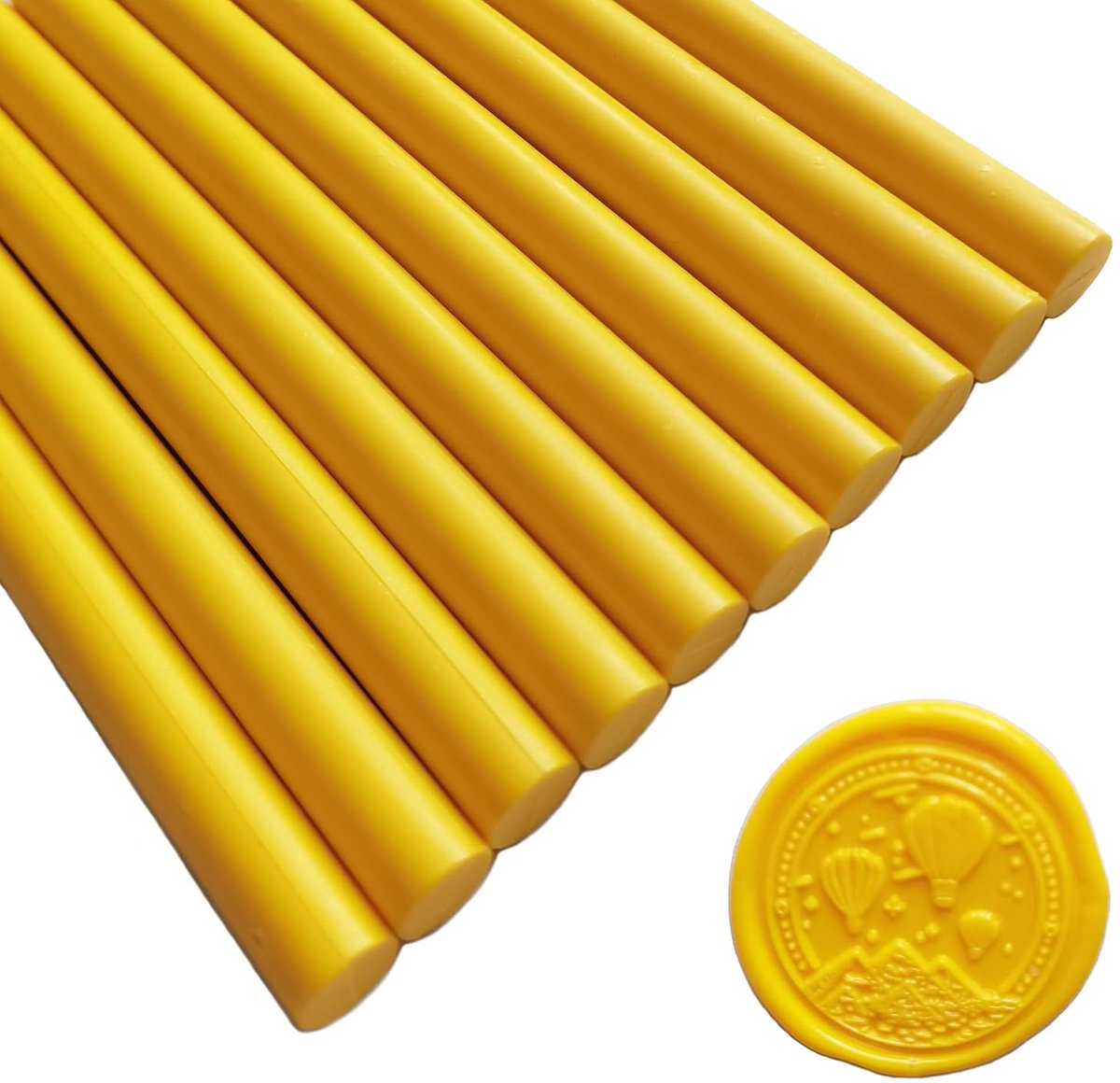 Gele zegellak sticks - 10 stuks voor waxzegel en lijmpistool