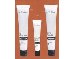 RainPharma Complete Facial Care Set – Natuurlijke Gezichtsverzorging – 3‑delig – Cleanser, Face Wash & 4-in-1 Crème – Unisex – Vegan – 50 + 50 + 15 ml