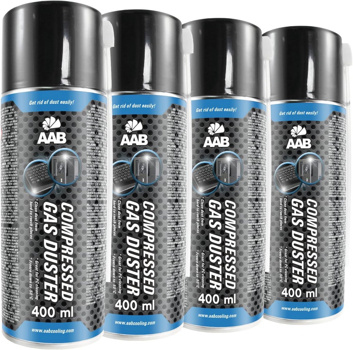Perslucht Spuitbus 400ml - Voor Computer, Keyboard en Kantoorapparatuur Schoonmaken