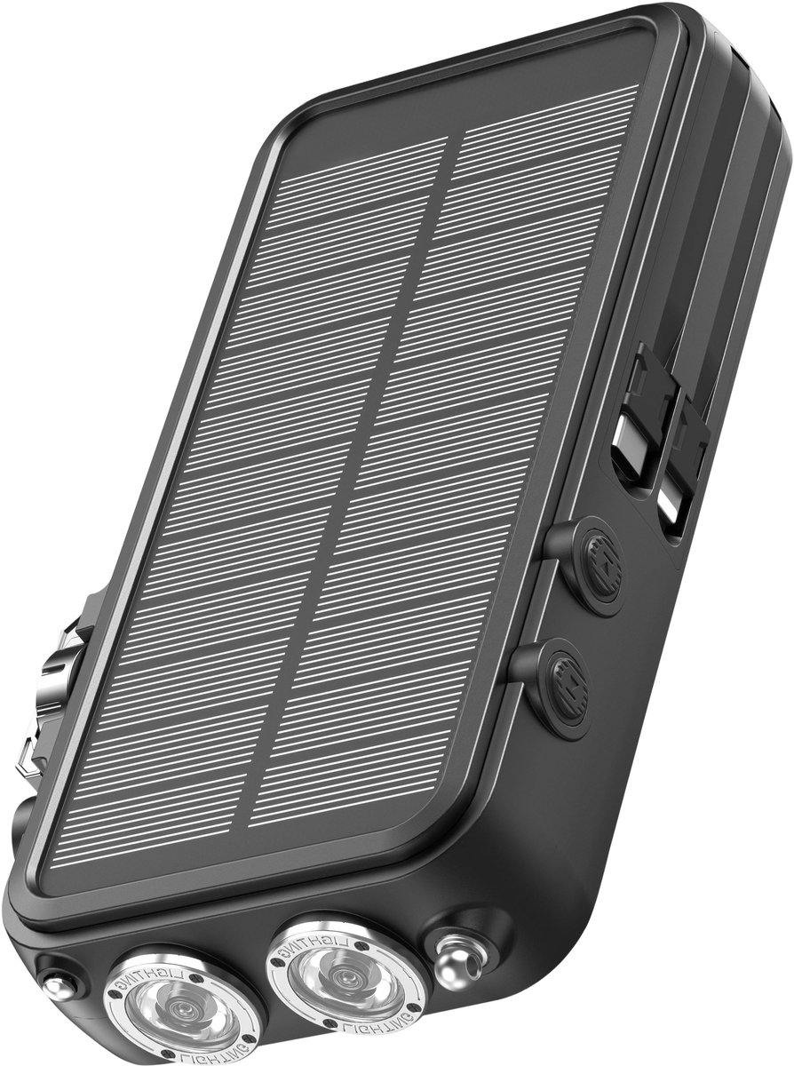 ULTRABLEU Powerbank Zonne-energie 16.000 mAh met Noodradio - ULTRABLEU - €39,99