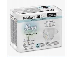 Sleepy Bio Natural Premium Plus Baby Luiers - Maat 1 (2-5 Kg) - 28 Luiers