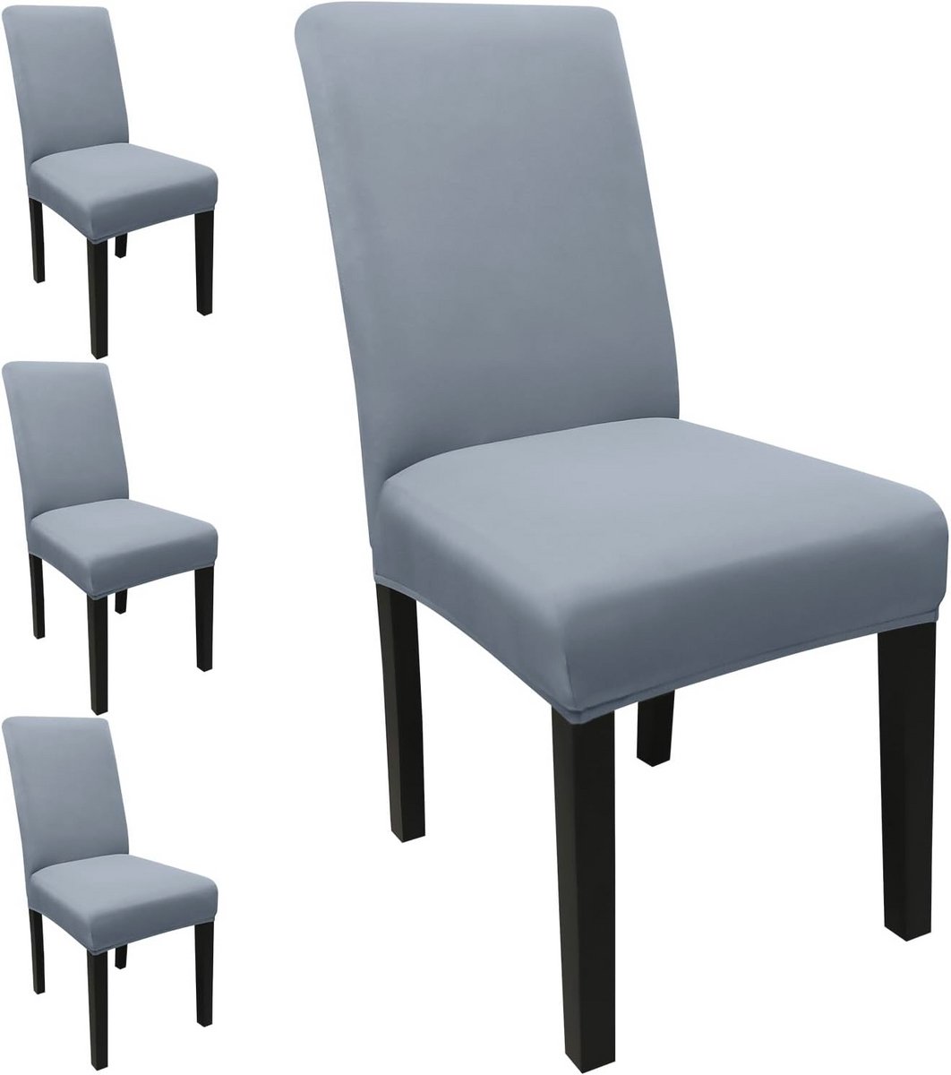 4-Piece Stretchable Dining Chair Covers - Washable & Detachable Protector for Events and Daily Use