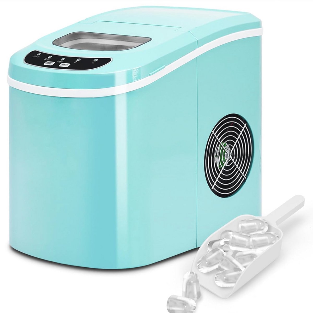 IJsblokjesmachine met 12 kg ijsproductie per 24 uur en 2 ijsblokjesmaten