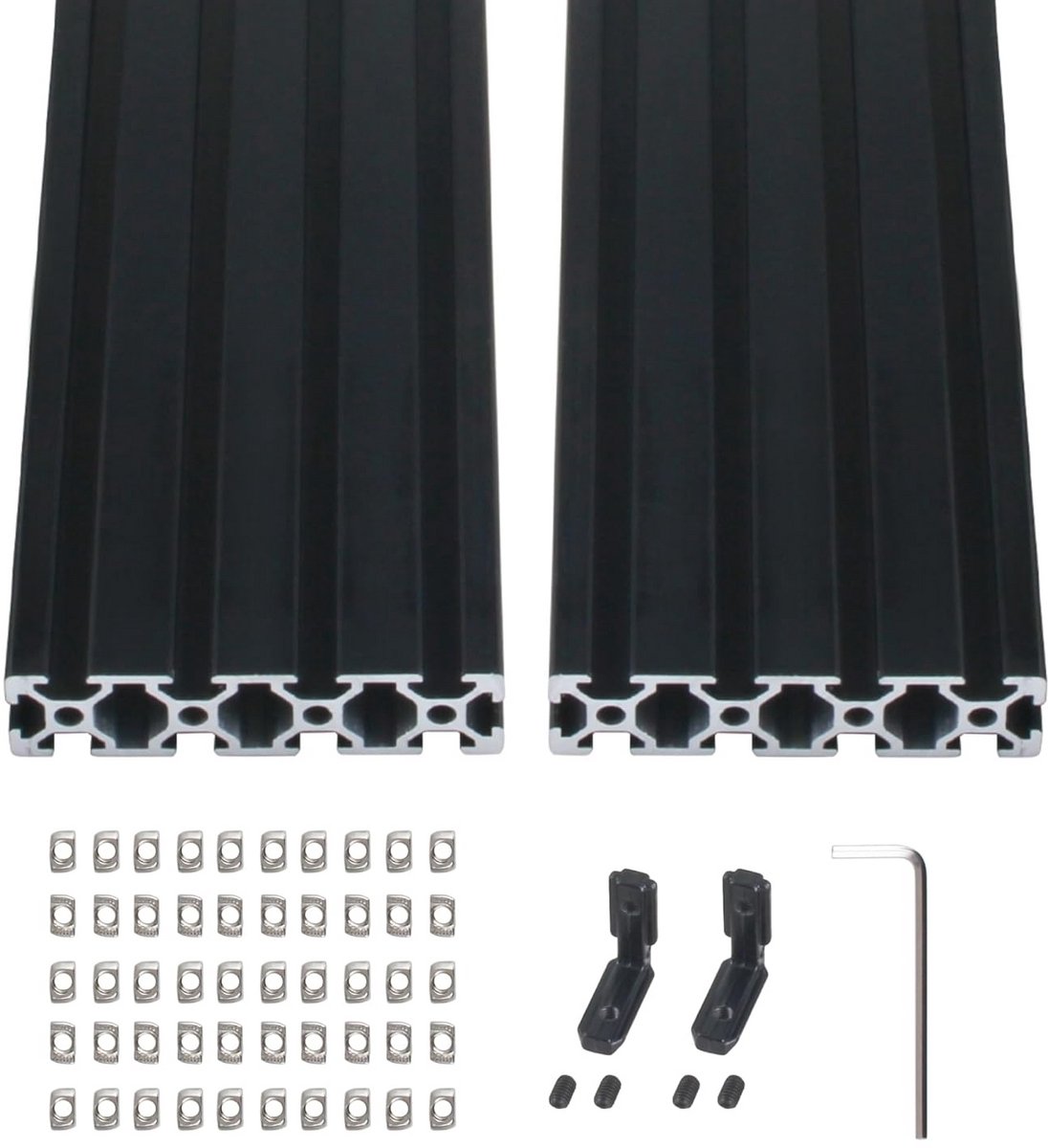 V-sleuf Aluminium Extrusieprofiel 1000 mm - 2 Stuks voor 3D-printers en CNC-projecten