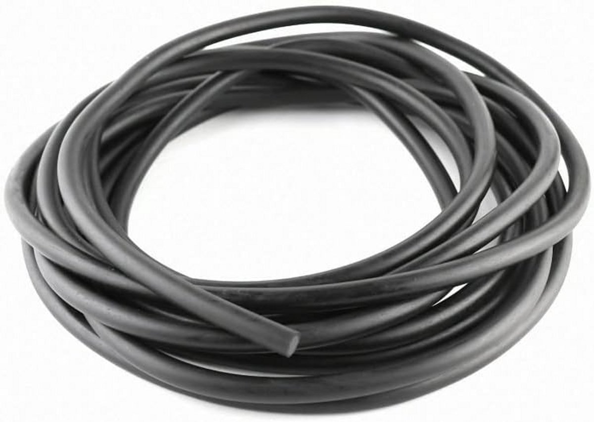 Rond Afdichtingskoord Zwart Rubber Schuimrubber (4mm Doorsnede) - 1 Meter