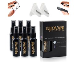 Gjiovani - Brillenreiniger Spray - 6X30ml -Microvezeldoek voor Brillen