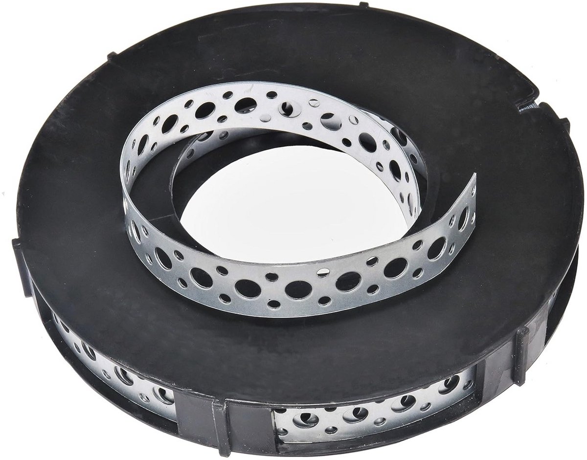 Geperforeerde montageband 10m - 17mm breed - verzinkt staal